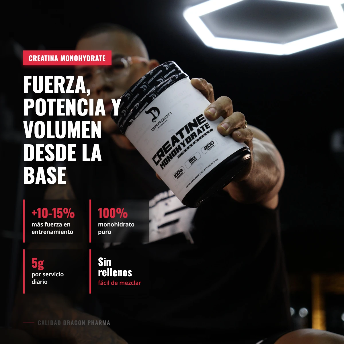 Infografía Creatina Monohydrate